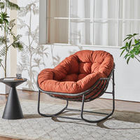 Chaise à bascule d'extérieur moderne et confortable pour salon, fauteuil inclinable relaxant pour adultes, mobilier de loisirs pour la maison - Offre spéciale
