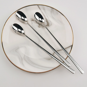 DFU0199 Cuchara de cocina para buffet, ensalada y arroz, de alta calidad, con mango largo, de acero inoxidable, cuchillo para carne, tenedor para fruta, cuchara, cuchara mezcladora - Product Image 3