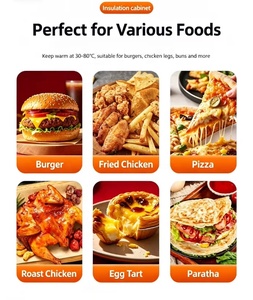 ตู้โชว์อาหารร้อนแบบทนทานสำหรับร้านเบเกอรี่และเคาน์เตอร์อาหารแบบซื้อกลับบ้าน บริการอาหารสะดวกซื้อ - Product Image 6