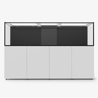 Aquarium marin de récif sur mesure de 8 pieds et 380 gallons, en verre ultra-clair à faible teneur en fer, avec système de filtration et meuble de filtration intégré