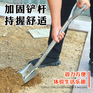 Stainless Steel <b>Shovel</b> 80-100 Cm D Grip <b>Handle</b> Square Scoop Metal Blade Garden Tool Outdoor Use China Origin - Product Image 4