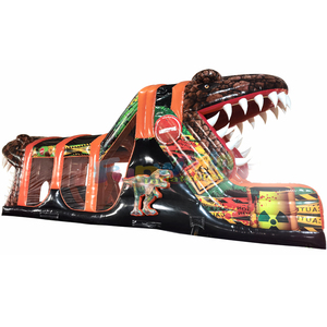 Giant outdoor party jumping bouncy catsle <b>inflatable</b> T rex bounce <b>house</b> obstacle course for kids - Product Image 1
