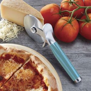 Set di taglierina per <span class=keywords><strong>Pizza</strong></span> con rete in acciaio completamente più carino, la tua cucina nera fornisce un'affettatrice a forma di bicicletta, - Product Image 6