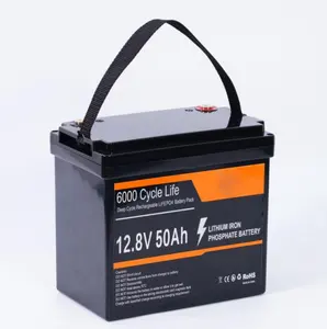 Batterie au lithium de stockage en stock pour charge de voiture charge de la grille de charge solaire 12V50Ah