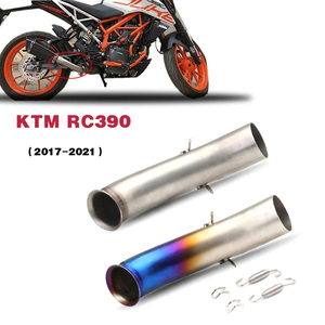 Sistema de escape completo para motocicleta <span class=keywords><strong>KTM</strong></span> <span class=keywords><strong>DUKE</strong></span> <span class=keywords><strong>125</strong></span> 250 390 RC390 <span class=keywords><strong>2017</strong></span>-2020 con silenciador y tubo de conexión intermedio - Product Image 1