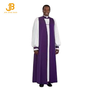 Venta al por mayor diseño personalizado túnica católica Cope Casuble vestimentas clero sacerdote <span class=keywords><strong>pastor</strong></span> iglesia coro túnica - Product Image 4