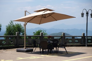 Parasol romain de luxe de 3m au design moderne Parasol commercial extérieur jardin patio café restaurant hôtel <span class=keywords><strong>plage</strong></span>/villa base incluse - Product Image 2