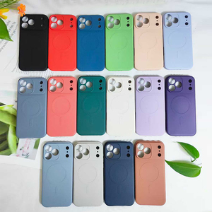 Funda Magnética de Silicona Líquida para iPhone 17 16 Pro Max, Color Sólido, con Orificios Precisos para Protección de Lentes, Disponible en Stock - Product Image 1