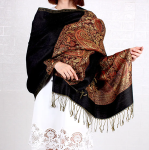 Factory Direct Tassel <strong>Pashmina</strong> for Women Customizable Ethnic Retro Shawls Elegant Party Tippet <strong>Scarves</strong> With <strong>Paisley</strong> Prints - Product Image 2