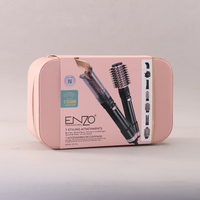 ENZO Professional 7 en 1, Rizador de Pelo Giratorio Desmontable, Peine de Aire Caliente, Plancha de Pelo, Secador de Pelo, Cepillo de Aire Caliente