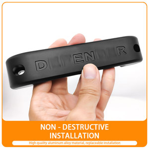 2PCS Garniture de poignée de porte intérieure en alliage d'aluminium pour Land Rover <span class=keywords><strong>Defender</strong></span> 90 <span class=keywords><strong>110</strong></span> 130 Accessoire intérieur noir argenté - Product Image 4
