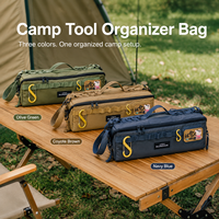 Sac de rangement pour outils de camping de grande capacité en Oxford 900D, double compartiment, résistant à l'eau, pochette de rangement MOLLE, équipement de plein air portable