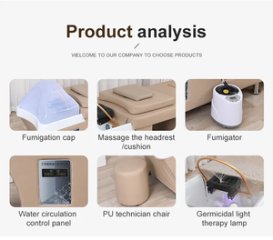 Precio al por mayor multifunción salón lavado de pelo cama respaldo elevador eléctrico masaje tailandés champú cama y pedicura agua - Product Image 5