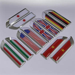 Emblema Metálico 3D con Bandera Mundial <span class=keywords><strong>para</strong></span> Coche, Adhesivo <span class=keywords><strong>para</strong></span> Guardabarros Laterales, Emblema <span class=keywords><strong>para</strong></span> Maletero Trasero - Product Image 5