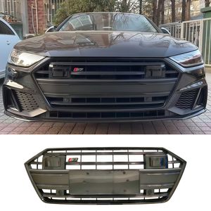 Kit de carrosserie de calandre chromée pour <span class=keywords><strong>Audi</strong></span> A7/<span class=keywords><strong>S7</strong></span> 2019-2022 Modification avant en maille ABS noire compatible avec C8/<span class=keywords><strong>S7</strong></span> général - Product Image 1
