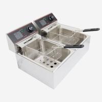 2025 Friteuses commerciales électriques à double panier en acier inoxydable pour comptoir personnalisé pour restaurants et hôtels