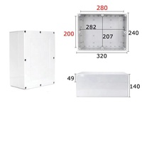 Boîtier de compteur électrique extérieur IP65 étanche en plastique ABS/PP avec toit étanche, boîte de jonction industrielle