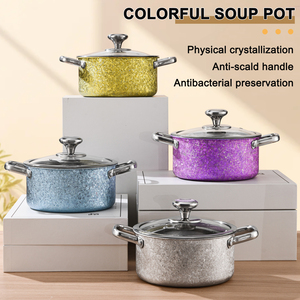 Cuisine en acier inoxydable double oreille pot <span class=keywords><strong>de</strong></span> stock alimentaire anti-adhésif en acier à trois couches pot <span class=keywords><strong>de</strong></span> soupe - Product Image 1