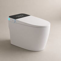 WC intelligent avec réservoir, siphon en P, bidet allongé, chasse d'eau automatique, siège chauffant et télécommande