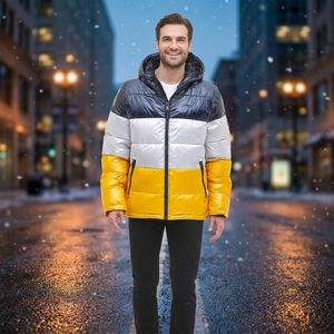 Veste matelassée pour homme Kamro Sport, isolée, de qualité supérieure, coupe ajustée, ultra chaude, à capuche, imperméable, respirante, réversible - Product Image 1