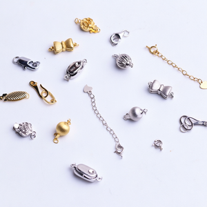 Connecteurs et fermoirs en argent sterling S925 pour colliers et bracelets de perles, accessoires de bijoux DIY fabriqués en Chine - Product Image 1