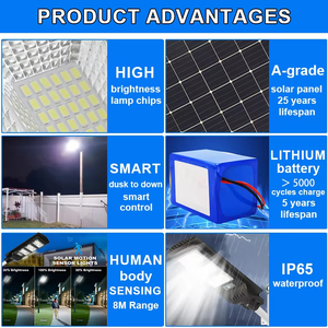 IP65 Waterproof 60W 120W 180W LED Solar Street Light ABS Housing Garden Road <b>Lamp</b> With <b>Remote</b> <b>Control</b> CE Certified NJ-XH Ip65 Wa - Product Image 5