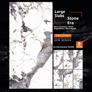 Azulejo de mármol de lujo de gran tamaño 750*1500mm, sala de estar, Vestíbulo del Hotel, azulejo de <span class=keywords><strong>suelo</strong></span> pulido, Fondo de cerámica, azulejos esmaltados de porcelana - Product Image 5