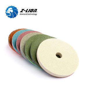 75mm 100mm 125mm 150mm गीला हीरा ग्रेनाइट संगमरमर क्वार्ट्ज Terrazzo के लिए स्पंज फाइबर चमकाने पैड - Product Image 1
