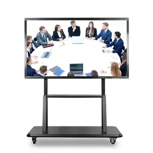 85 Inch 4K UHD LCD Touch Screen Panel 20 Points Infrared Touchable Smart Board Interactive Flat Panel Whiteboard Display Type