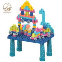 Vente chaude ABS plastique Montessori empilable Construction briques Tables bricolage jouet blocs de construction ensemble pour enfants adultes jeux de société