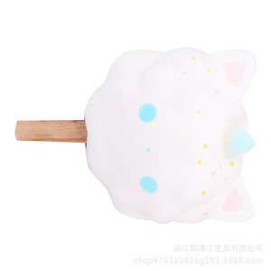 ตุ๊กตายูนิคอร์นแมวสีขาวนุ่มนิ่ม ของเล่นบีบ TPE คืนตัวช้า บรรเทาความเครียด ตกแต่งโต๊ะทำงาน สำหรับเด็กอายุ 5-7 ปี ใช้ได้ทั้งเด็กชายและเด็กหญิง - Product Image 4