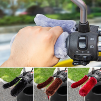 4 pièces de housses de guidon universelles pour moto et véhicule électrique, housses de guidon, modèles rembourrés chauds et anti-froid pour l'hiver