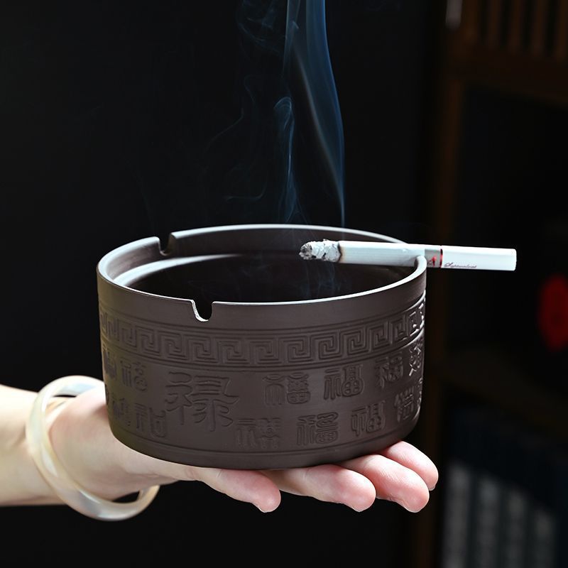 [New Style - Purple Clay Ashtray] Without Lid