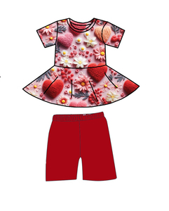 Qingli OEM Set Estivo per Bambini in Due Pezzi, Ultimo Design, Stampe Personalizzate, Abbigliamento per Bambine, Senza Dazi Doganali - Product Image 2
