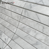 Mosaïque moderne en pierre naturelle résistante aux intempéries, découpe sur mesure, revêtement mural extérieur pour balcon et intérieur, résistant au feu et à l'eau.