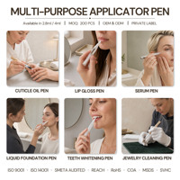 Stylo applicateur vide noir mat pour huile à cuticules, correcteur, blanchiment dentaire, cosmétique, avec logo personnalisé