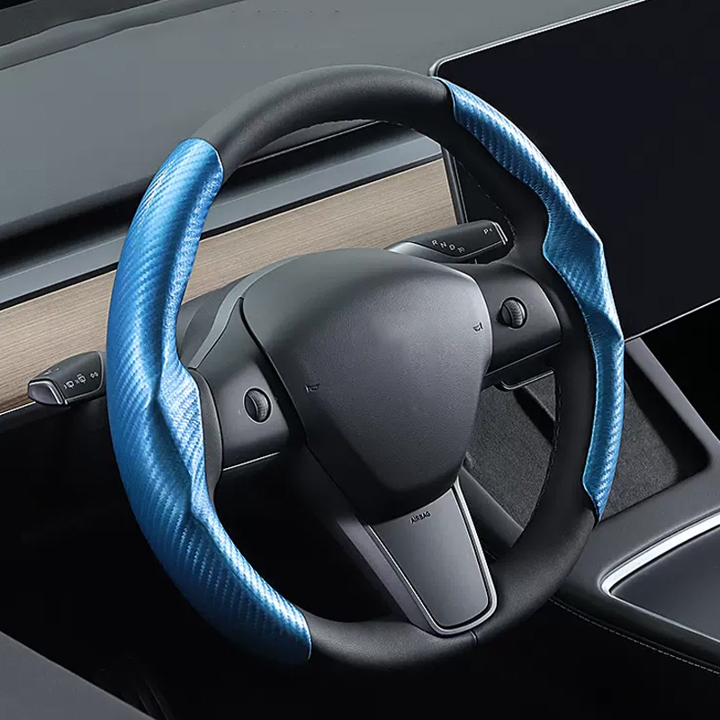 Fibre de carbone bleu