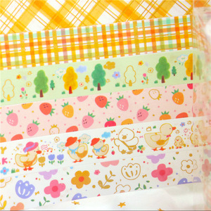 Cinta adhesiva de papel Washi con dibujos de patos, 5m, para decoración de diarios, uso en oficina - Product Image 3