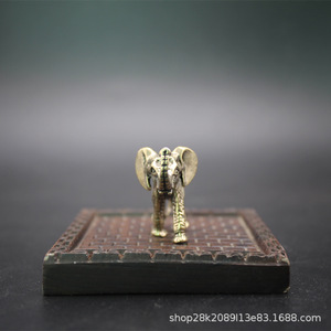 Pure Copper <b>Elephant</b> Figurine Brass Desk Ornament Office <b>Decor</b> Feng Shui Style - Product Image 2