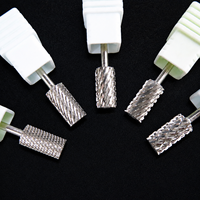 Fraise à ongles professionnelle électrique 3/32 en carbure 4XC, à tête longue et barillet large, bleu et or, pour manucure, avec logo personnalisé, pour ponçage grossier