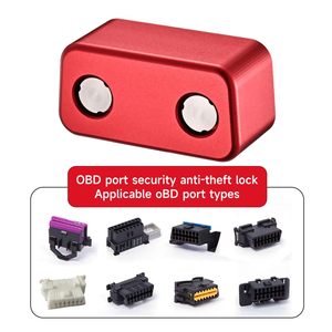 OBD Port Protector Lock For Sedan SUV Truck Aluminum Alloy Red Dashboard <b>Accessory</b> Durable Vehicle <b>Computer</b> Protection - Product Image 3