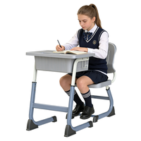 Meubles de classe durables, ensemble bureau et chaise réglables pour étudiants, pour la maison, le bureau, bureau scolaire en bois