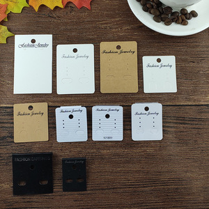 Tùy chỉnh Bông tai hiển thị thẻ tai Studs kraft giấy hiển thị thẻ earing thẻ treo tag - Product Image 2