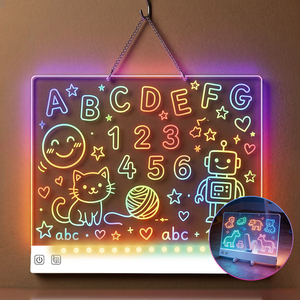 Tablette de dessin créative en acrylique lumineuse, boîte à lumière LED effaçable et colorée pour <span class=keywords><strong>menu</strong></span> de bureau, planificateur et panneau d'affichage - Product Image 3