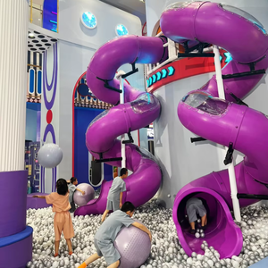 Custom Children Amusement Theme Park Soft Play Equipment <b>Plastic</b> Slide Indoor Playground Set for Shopping Mall - Product Image 1
