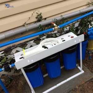 Cao cấp ba 10 "x 4.5" lớn màu xanh Bộ lọc hệ thống với Brass/cổng nhựa và khung cho home/Công nghiệp lọc nước - Product Image 6