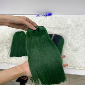 วิกผมสีเขียวไล่เฉดแบบ HD Lace  ทรงตรง  วิกผมแบบ Frontal Lace สำหรับผู้หญิงผิวสี  ขายดี  ผมแท้เวียดนาม 100% - Product Image 4