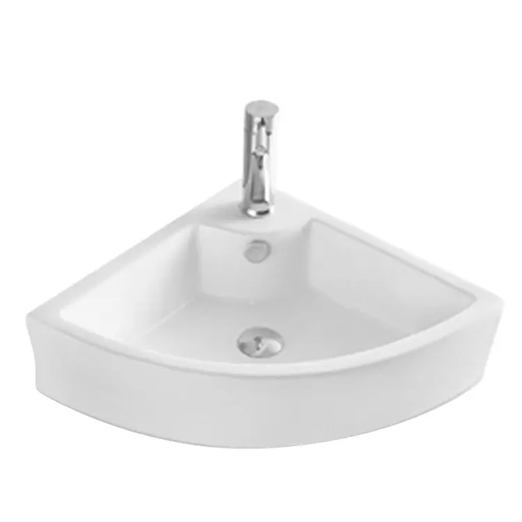 Cheap single hole corner wash basin triangle wash basin price triangular bathroom small basin corner lavabo sink