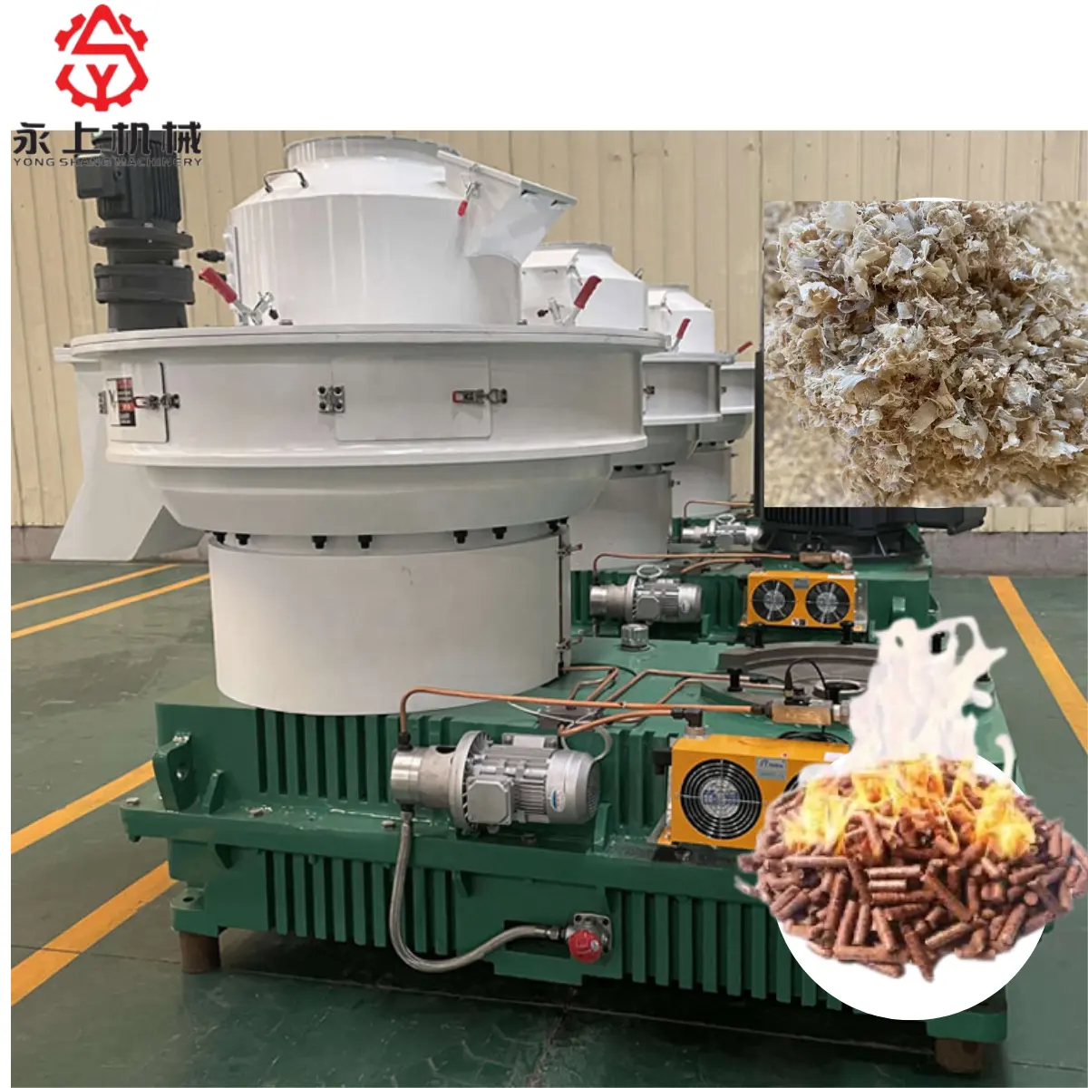 Liyang Yongshang Directe Verkoop Hoge Efficiëntie Ce Certificering Biomassa Brandstof Granulator Hout Stro Afval Zaagsel Slijpmachine