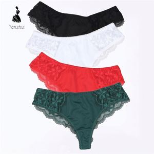 YZ 2026 Sexy <span class=keywords><strong>Perizoma</strong></span> Donna a Vita Bassa Stile Brasiliano G-string Intimo Floreale in Pizzo Traspirante da Donna - Product Image 3